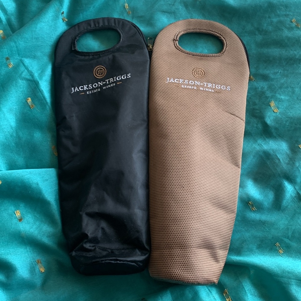 Wine cooler beach bag purse holder case holds 2 bottles